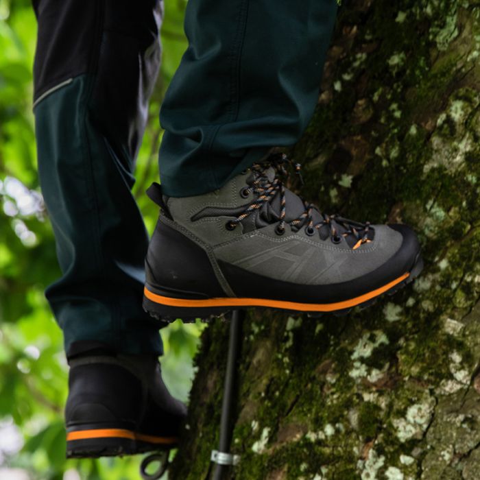 Haix Ramble GTX Grey Orange Climbing Boots